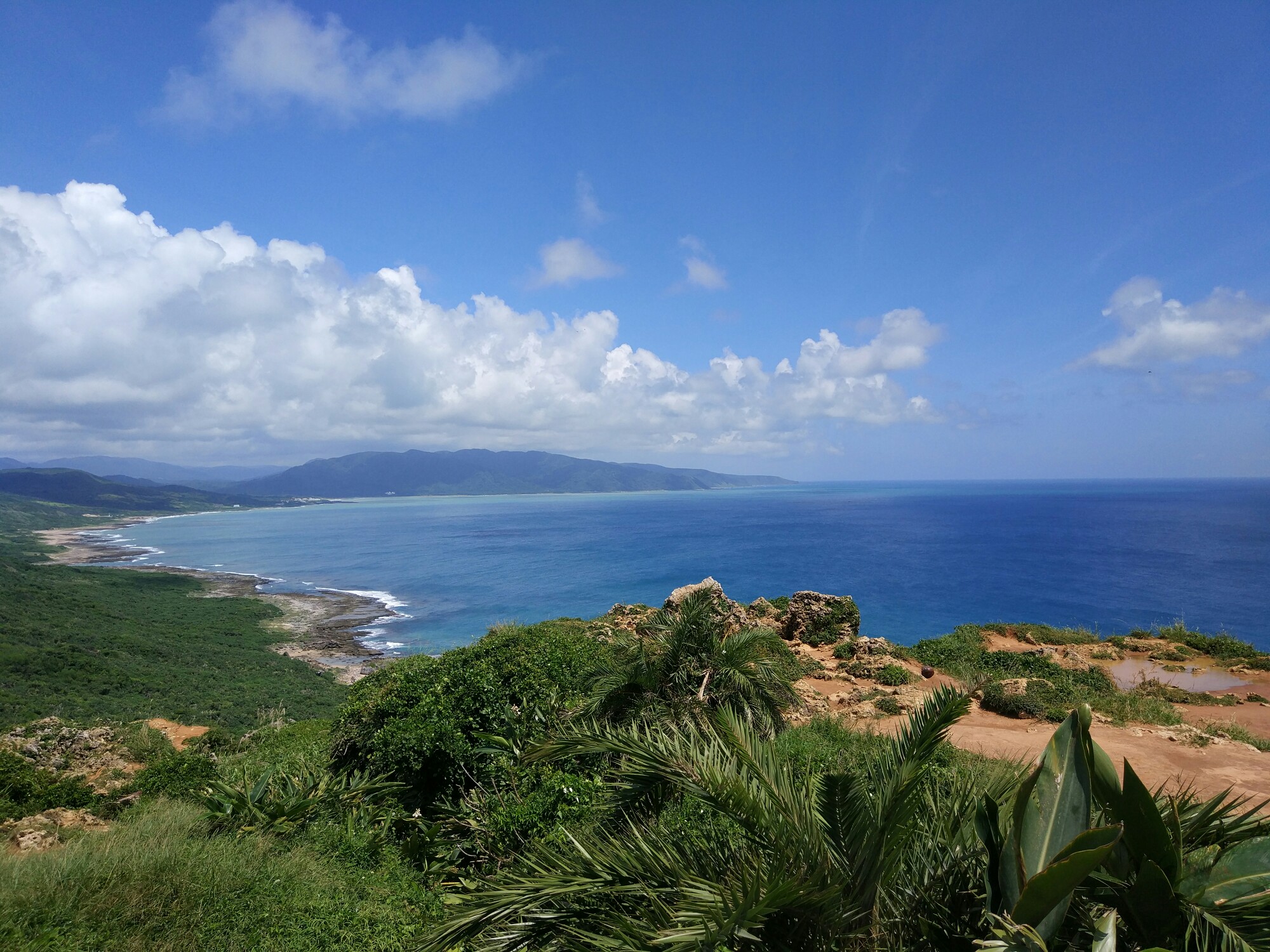 高山大海,蓝天白云,草地,真的美翻了