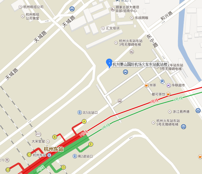 杭州东站的大巴去萧山机场从哪里坐