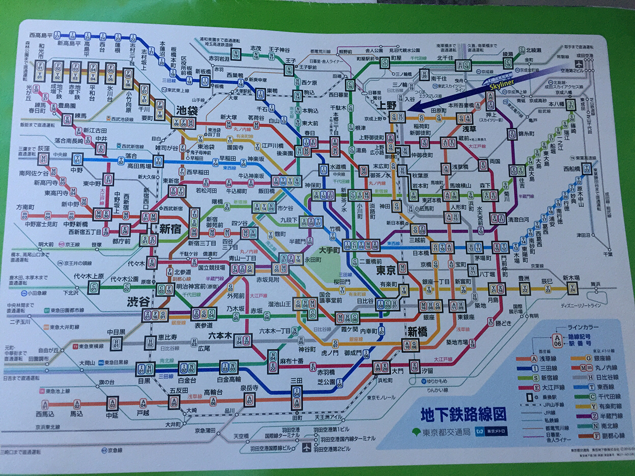 这是整个东京的地铁路线图