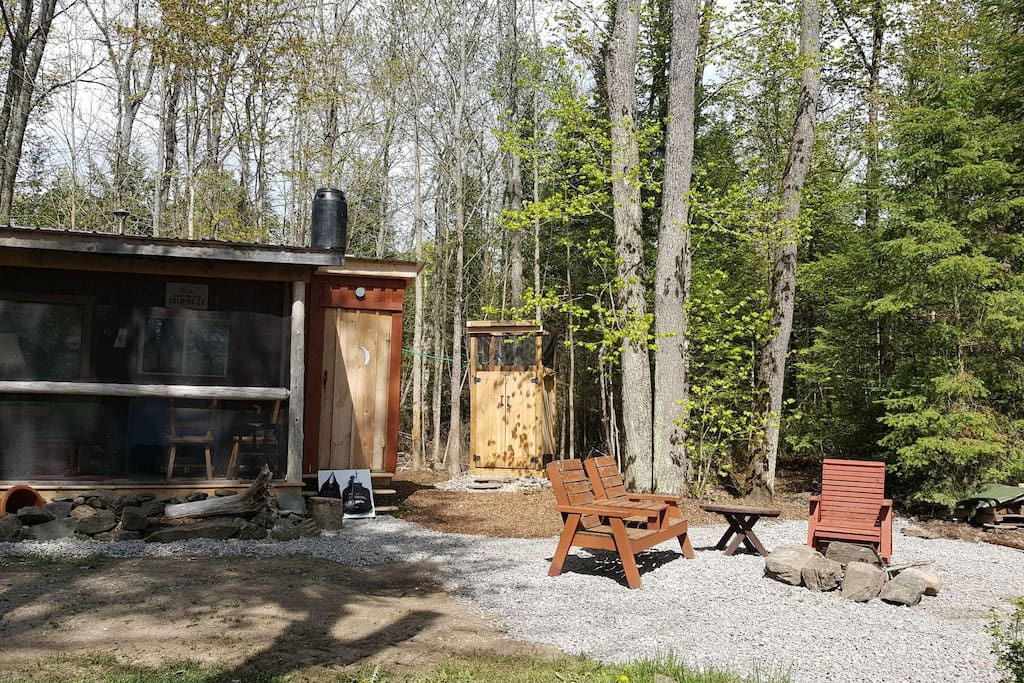 tiny cabin in the forest