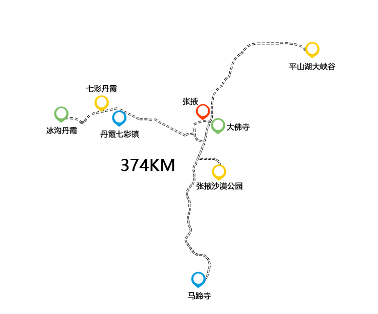 张掖的这些景点分布比较分散,市区内都分别抵达这些地方的旅游班车,都