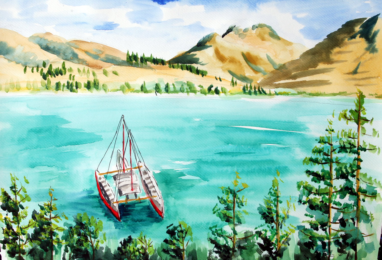 带着画笔去旅行-新西兰南岛自驾游-自然,纯净,自由,朴实