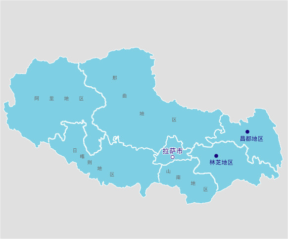 【西藏地图】西藏分为几个区,西藏包括哪些地区