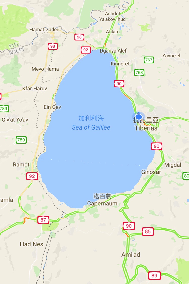 戈兰高地,加利利湖,五饼二鱼堂,八福堂,彼得献心堂 都在这附近