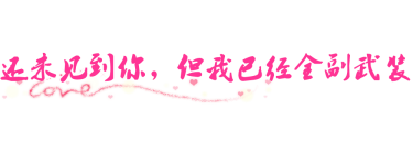 还未见到你,但我已经全副武装 还未见到你,但我已经全副武装