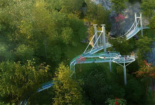 郴州汝城九龙江最美玻璃栈道—"挂在瀑布上的玻璃栈道"