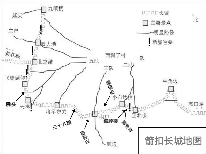 箭扣長城生命的攀登