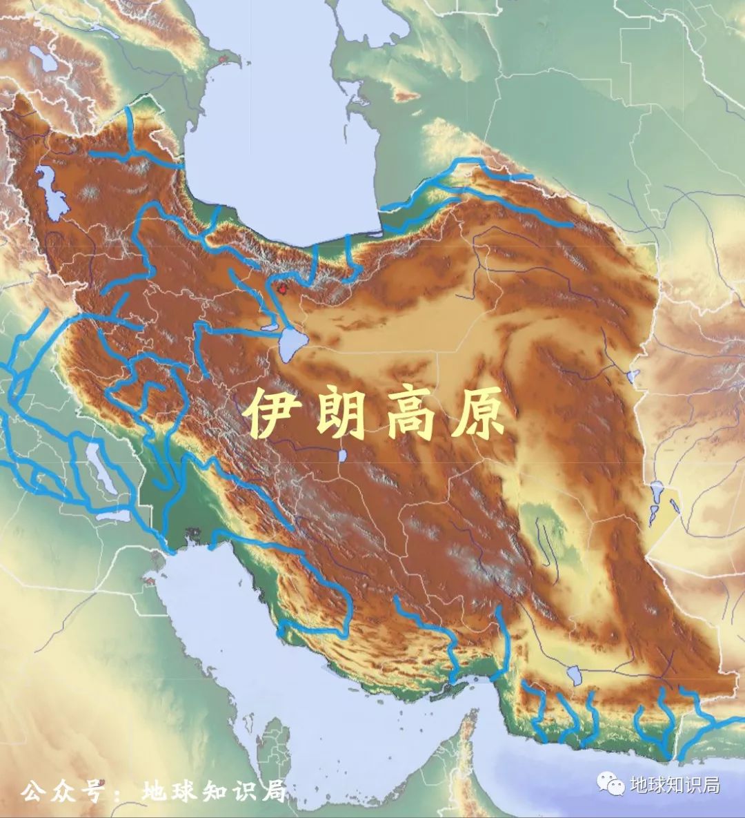 伊朗河流分布图图片