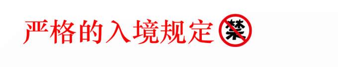 严格的入境规定 严格的入境规定